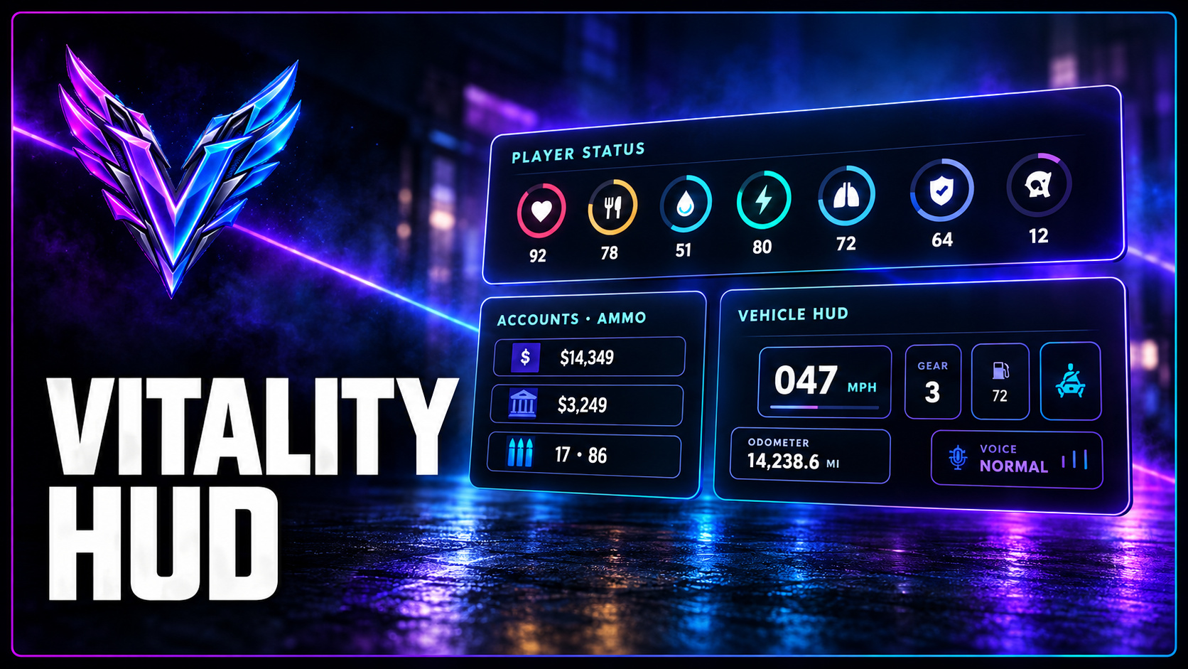 Vitality HUD cover
